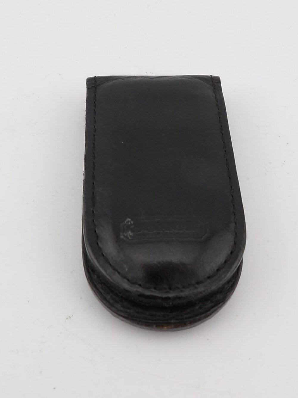 Vintage COACH Black Leather Magnetic Money Clip